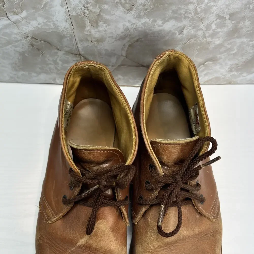Vintage Red Wing 595 Chukka Leather Lace Up Boots Mens Sz 9 D - Made In USA